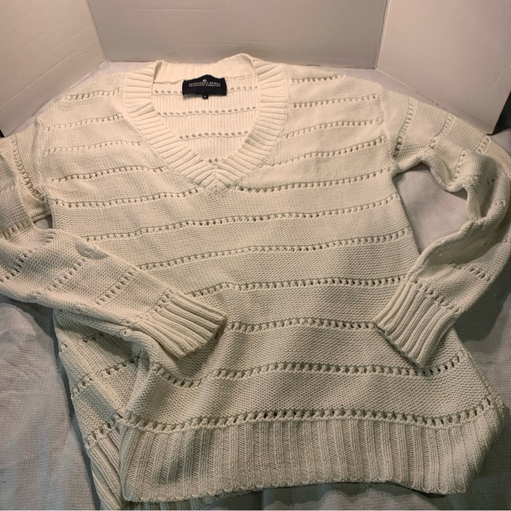 Designers Remix Charlotte Eskildsen White Knit  Gabriela Sweater Women M
